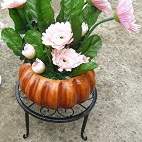 Indoor/Outdoor Elegant 9" Metal Art Rustproof Potted Plant Stands - Picture 3 of 5